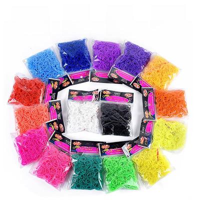 300 Elastici Colorati in Sacchetti per Giocattoli Fai da Te per Bambini e Braccialetti Arcobaleno