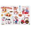Montessori Wooden Peg Puzzle Board: Animal, Fruit & Vehicle Shape Recognition for Kids