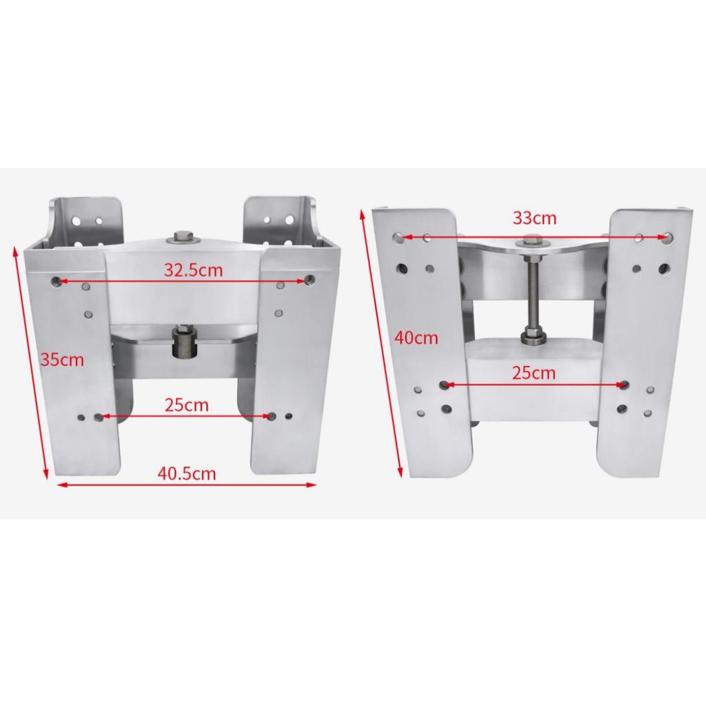 Boat Motor Mount Outboard Transom Lift Bracket Heavy Duty Manual Adjustable