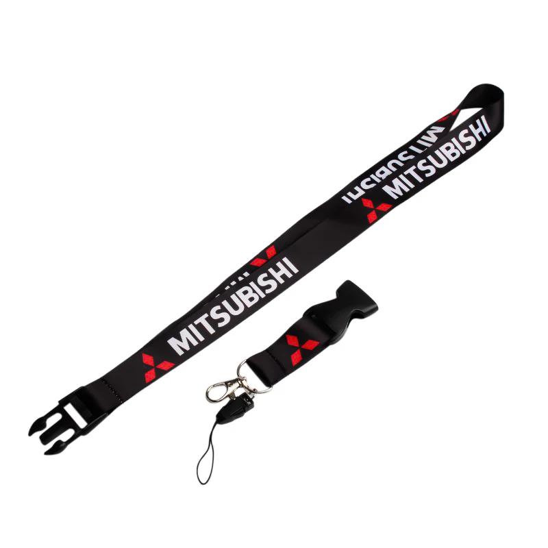 For Mitsubishi Lancer 9 10 ASX Colt Pajero Outlander Eclipse Neck Strap Lanyard Rope Car Keys Holder Phone Hanging Keychains