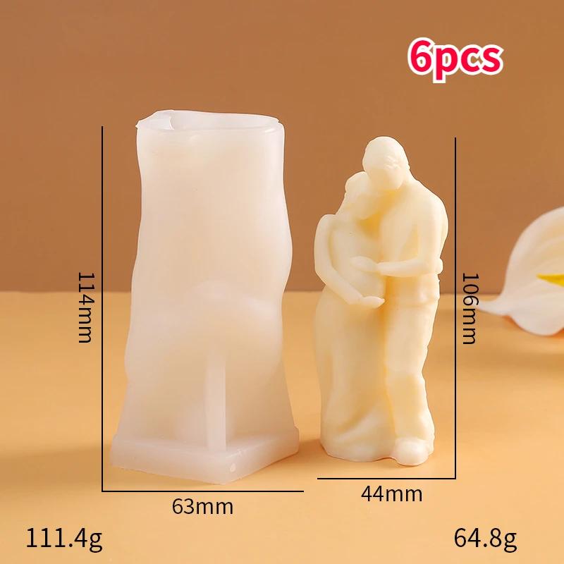 Home Crafts Girl Silicone Candle Molds DIY Rose Blindfolded Female Aromath Gpysum Home Decor Making Women Head Art Candle Mould