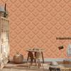 Geometric Orange and Peach Rhombus Wallpaper 50x1000