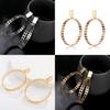 Stylish Gold Plated Geometric Earrings Trendy Street Style Must-have Jewelry