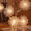 LED Fiber Optic Flower String Lights Battery Powered Christmas Tree Flower Lights Fairy Lamps  Home