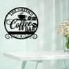 Vintage Metal Wall Art Coffee Bar Decor Iron Kitchen Sign Powder Coated Gift for Home