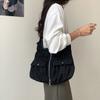 Nyl Pleated Women's Underarm Bag New Korean Large Capacity Waterproof Commuter Shoulder Bag Side Pockets Lightweight Tote Bag