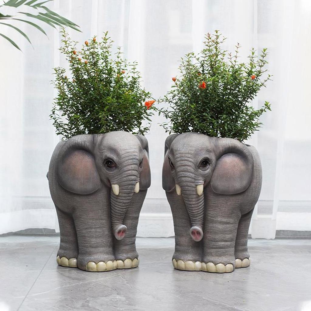 Formy do doniczek 3D Elephant Flower Pots Formy z żywicy epoksydowej Uchwyt na długopisy Świecznik Cementowa doniczka Formy silikonowe Dekoracje domu