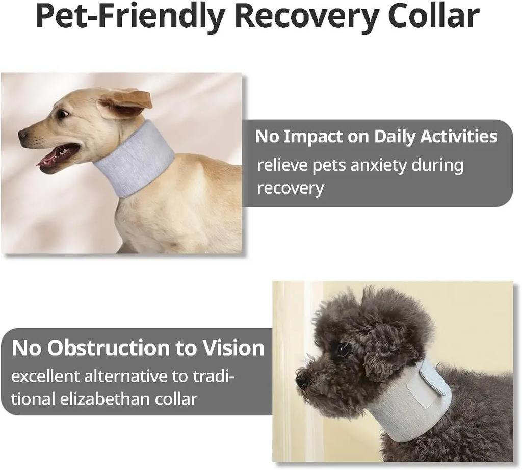Soft Foam Lined Elizabethan Dog Collar Orthopedic Puppy Neck Brace Guard Protector After Surgery Recovery Collar for Small Dogs