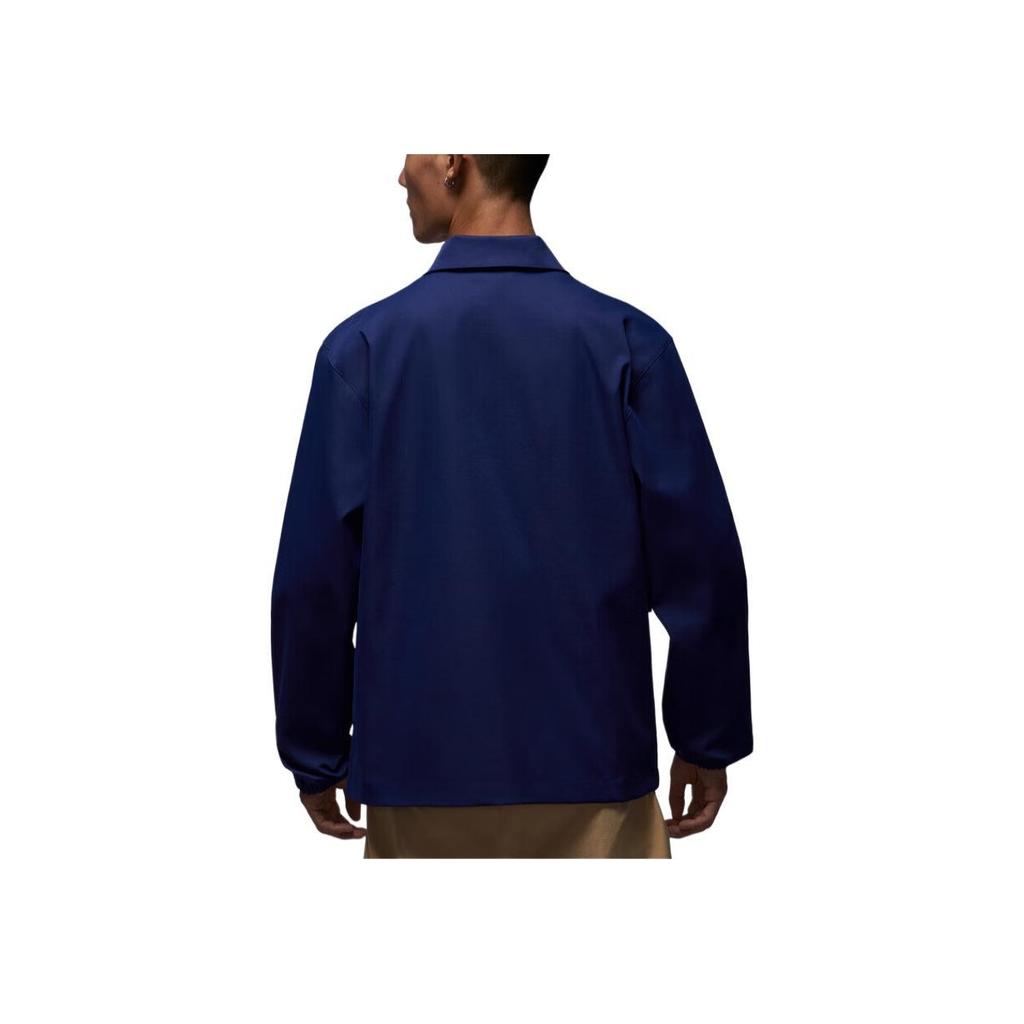 Jordan Jumpman Solid Color Zip Sports Long Sleeve Golf Shirt Men tops Space-Blue Black HQ8682-492