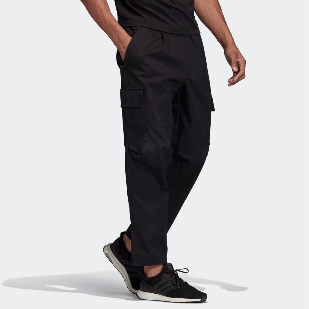 Adidas Spodnie Cargo z Twillu Męskie Spodnie Czarne FS8973