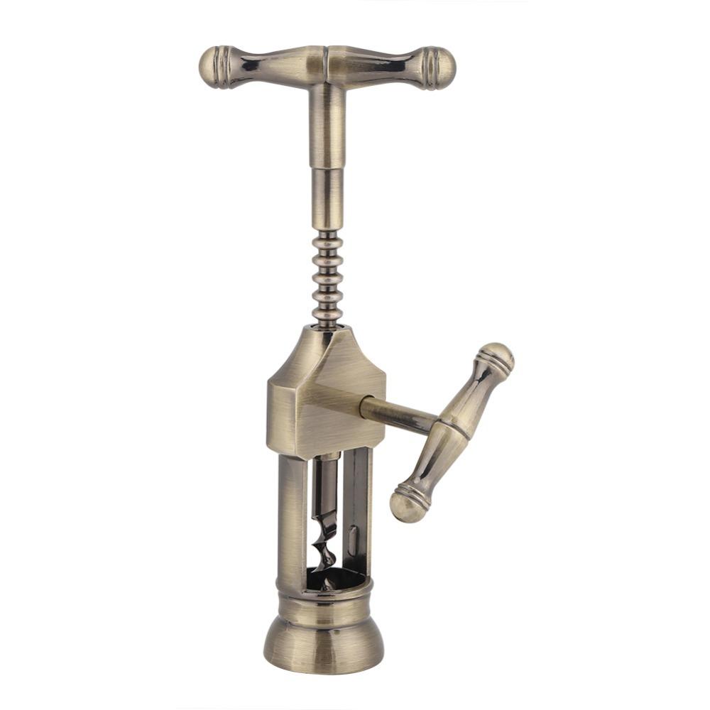 Comfortable Handle Wine Bottle Opener Zinc Alloy Corkscrew Vintage Cork Puller Bar Tool