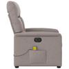 Foldable Massage Armchair, Electric, Taupe Color, Fabric