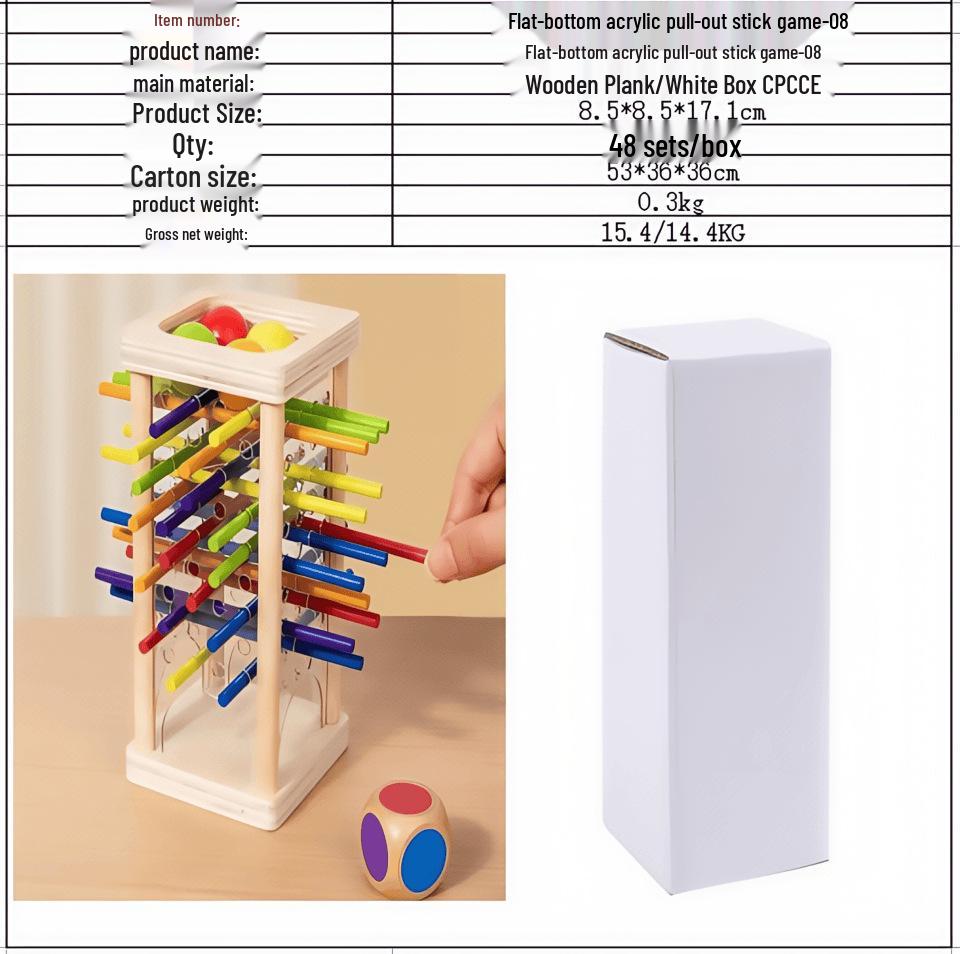 Cross-Border Montessori Wooden Dice Game for Kids – Educational, Colorful Math and Parent-Child Interaction Toy