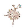 Tanz Ballett Brosche für Damen Rhythmische Sportgymnastik Glitzernder Kristall Zirkon Pins Hochzeitskleid Schmuck