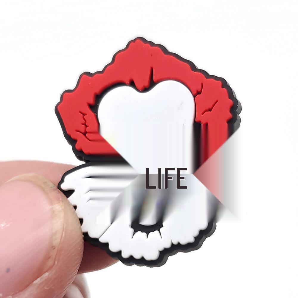 Halloween Eve Horror Movie Character Croc Shoe Buckles - Soft PVC Rubber Accessories