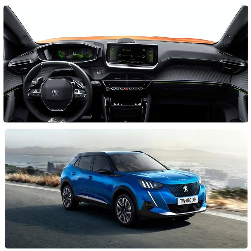 Dashboard Cover Protective Pad for Peugeot 2008 P24 Car Accessories Dash Board Sunshade Anti-UV Carpet Dashmat