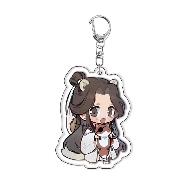 

Heaven Official s Blessing Acrylic Anime Keychain For Xie Lian And Hua Cheng Cute Cartoon Character Key Ring Fans Gift 6 cm