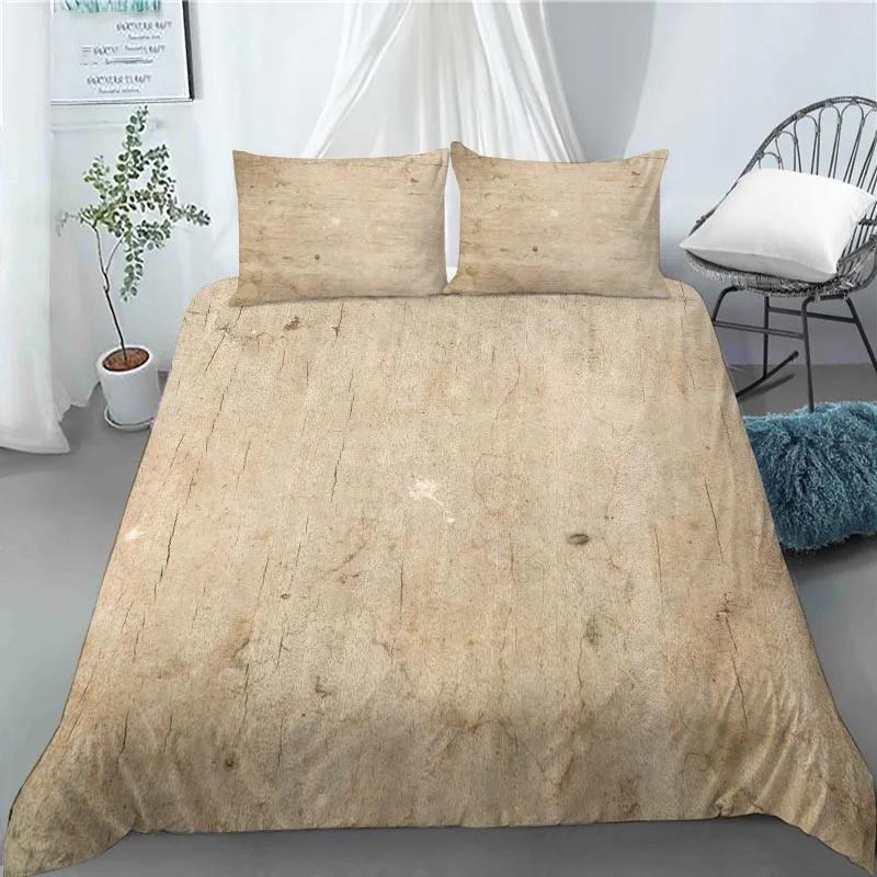 3D Colorful Retro Wood Pattern Duvet Cover Polyester Quilt Cover With Pillowcase Kids Adults Home Bedroom Decor King Queen Size