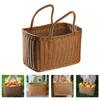 Korb Gewebt Weide Aufbewahrungskörbe Tasche Picknick Rattan Blume Strand Mit Griff Stroh Markt Obst Tragetasche Für Geschenk Hand Einkaufen