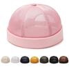 Women Men Dome Hat Hollow Out Mesh Supper Breathable Brimless Solid Color Decorative Hip Hop Unisex Ponytail Hole Docker Hat Headwear