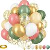 35 Stück Rosa, Grüne und Lila Luftballons Valentinstag Geburtstag Hochzeit Dekoration Jahrestag Geschlechtsenthüllung Bögen Set