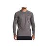 Under Armour Solid Color Crew Neck Pullover Long Sleeve T-Shirt Men Tops Charcoal 1366068-021