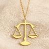 Stainless Steel Necklaces Mythology Libra Prayer Baptism Pendant Bohemian Choker Female Chain Necklace For Women Jewelry Gifts