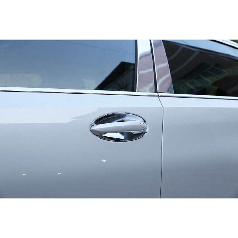 4×Chrome ABS Outer Side Door Handle Bowl Trim For BMW 3 Series G20 G28 -
