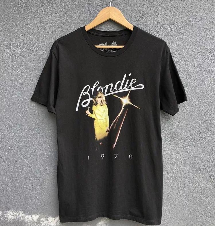 Vintage 90 s Blondie 1978 Black Graphic Unisex REPRINT T-shirt size S-5XL XXXXL