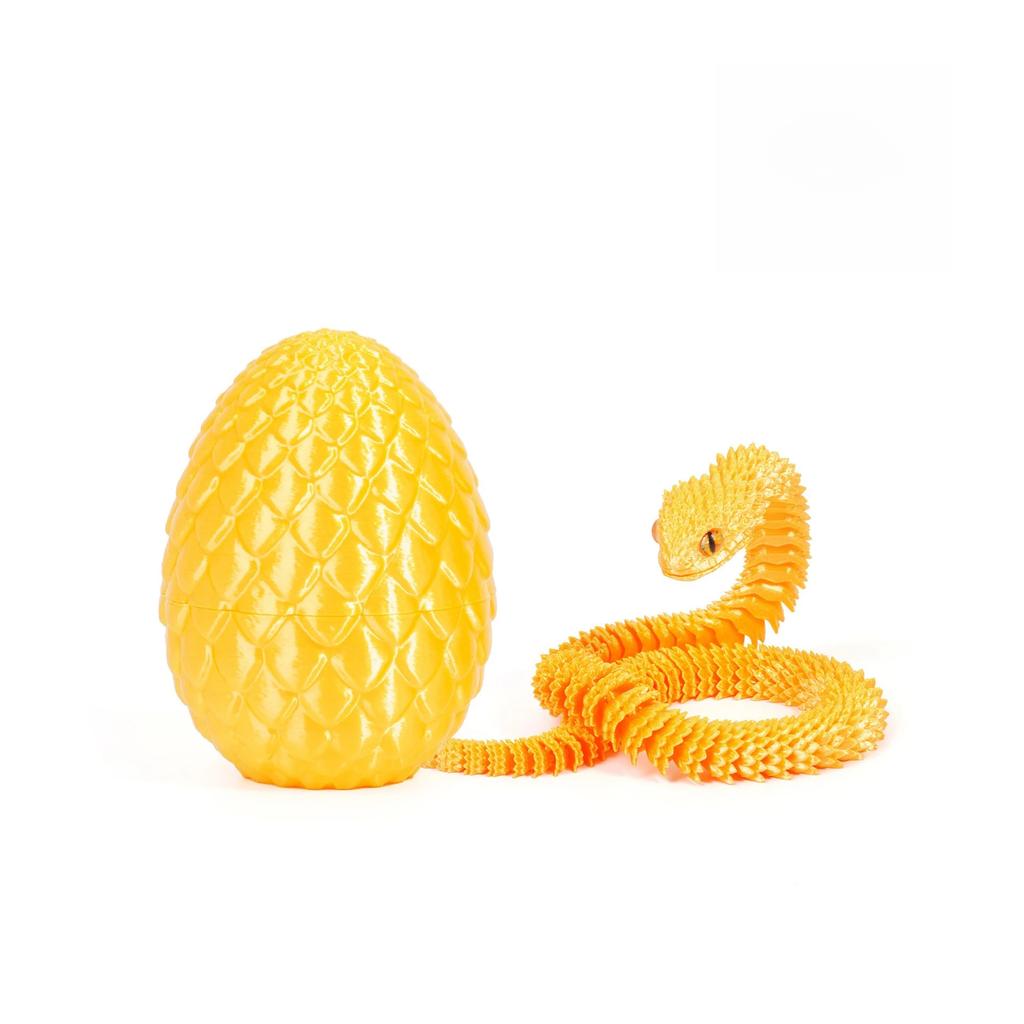3D Printed Snake with Egg Joint Mobility Simulate Snake Ornament Desktop Home Animal Decoration Kids Desktop accessories