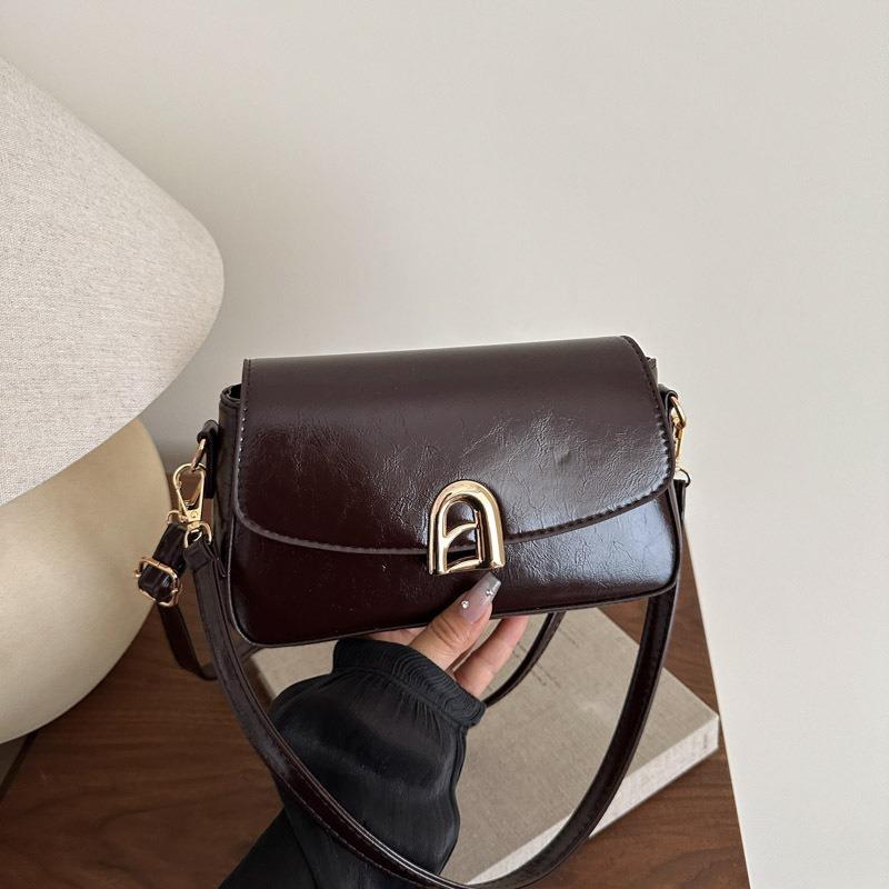 New summer solid color simple and fashionable women's handbag versatile single shoulder oblique span solid color women's small square bag