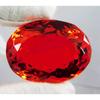 133-134 Karat Natürlicher Mexikanischer Feueropal Rot-Orange Ovaler Schliff Riesiger Edelstein