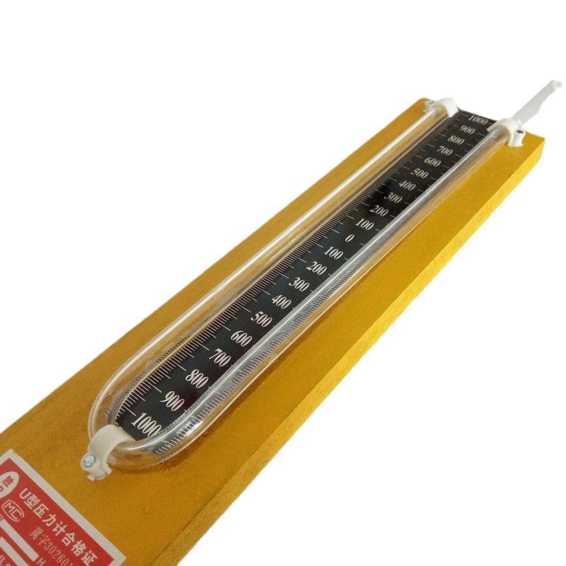 U-Tube Manometer: 0-10000 Pa Differential Pressure Gauge with Mercury/Water Columns for Natural Gas Pipelines