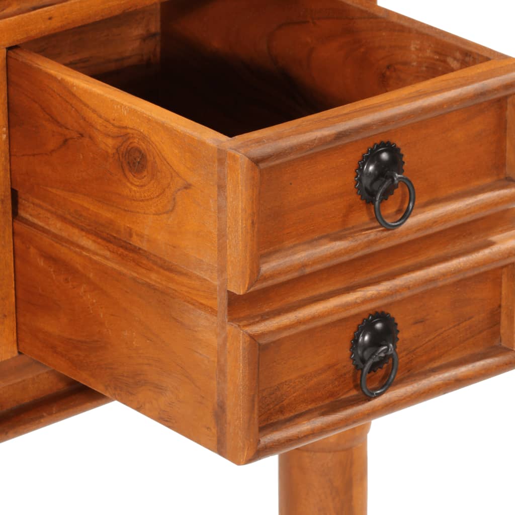 Writing Desk with Drawers 110 X 50 X 76 Cm Solid Acacia Wood