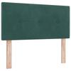 LED Storage Bed with Mattress Dark Green 90 X 200 Cm Velvet