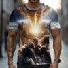Cloud Cave Pattern T-Shirt For Men Volcanic Erupt 3D Printed Tees