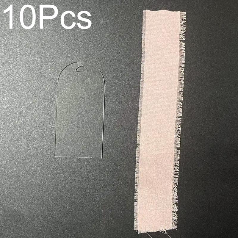 

10 шт./уп. Этикетка для сиденья Сделай сам Именная карточка Декор стола Пустая бирка Свадебная вечеринка С лентой Акриловая карточка для рассадки 10pcs