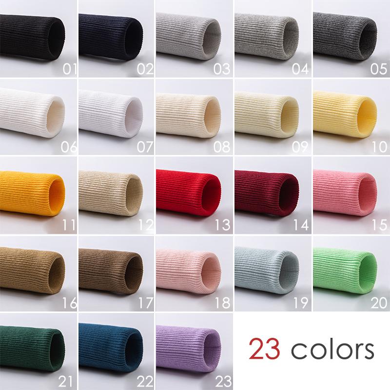 Cotton Rib Stretch Knit Cuffs Collars Hems Fabric Ribbed Knitted Cuffs Neckline Fabric For Sweatshirt Down Jackets Accessories
