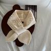 New Autumn And Winter Children'S Bow Tie Small Cross Scarves Cute Baby Soft Warm Knitted Scarf Fashionable Cross Scarf