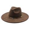 British Style Suede Top Hat Men'S Casual Big Eaves Tibetan Felt Hat Women'S Retro Cowboy Gentleman Hat