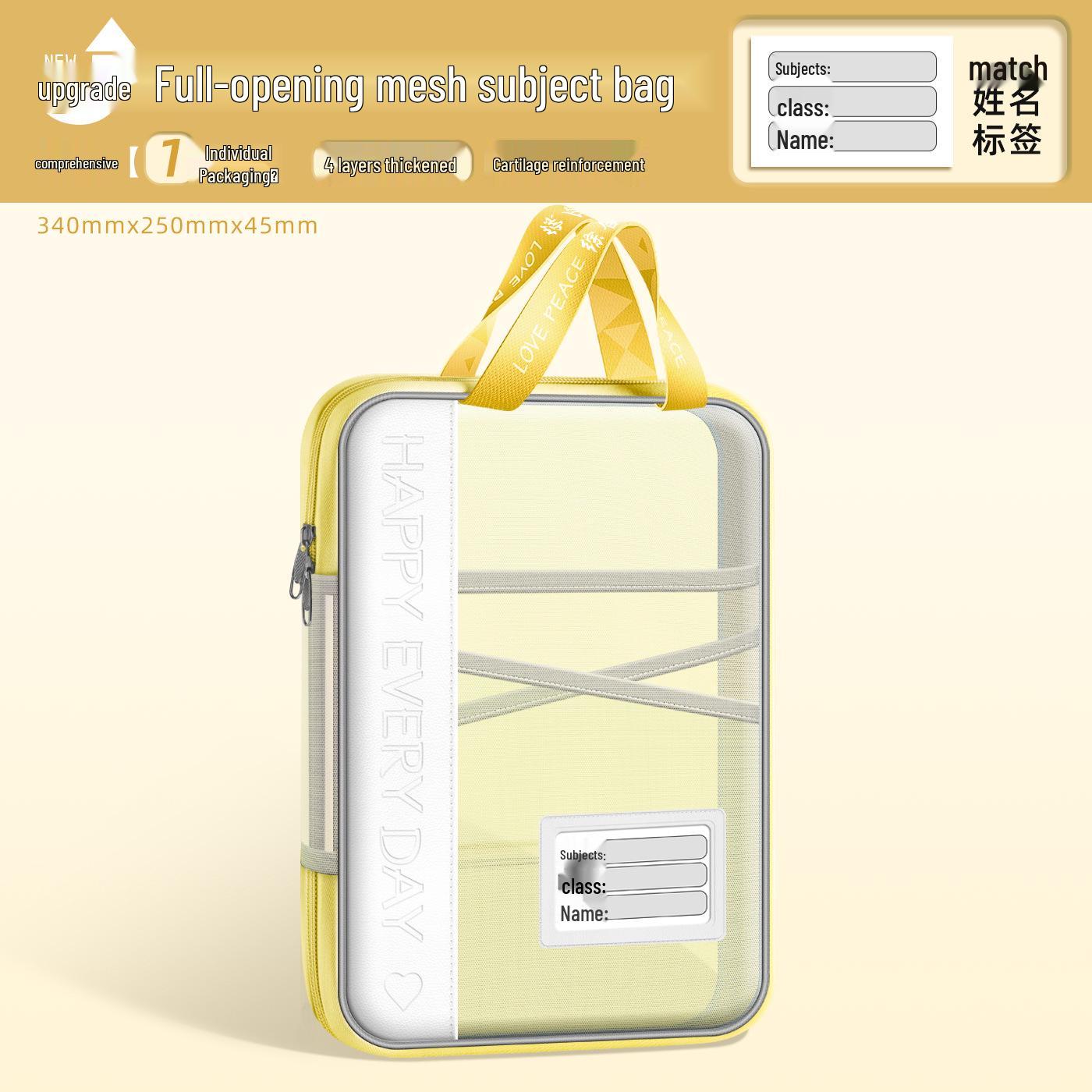 

A4 Transparent 4-Layer Mesh File Bags with Zipper and Large Capacity