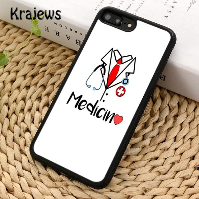 Krajews Cute Cartoon Medicine Nurse Doctor For iPhone 17 Air 16 Phone Case Cover 15 14 Plus 12 13 Pro Max Coque