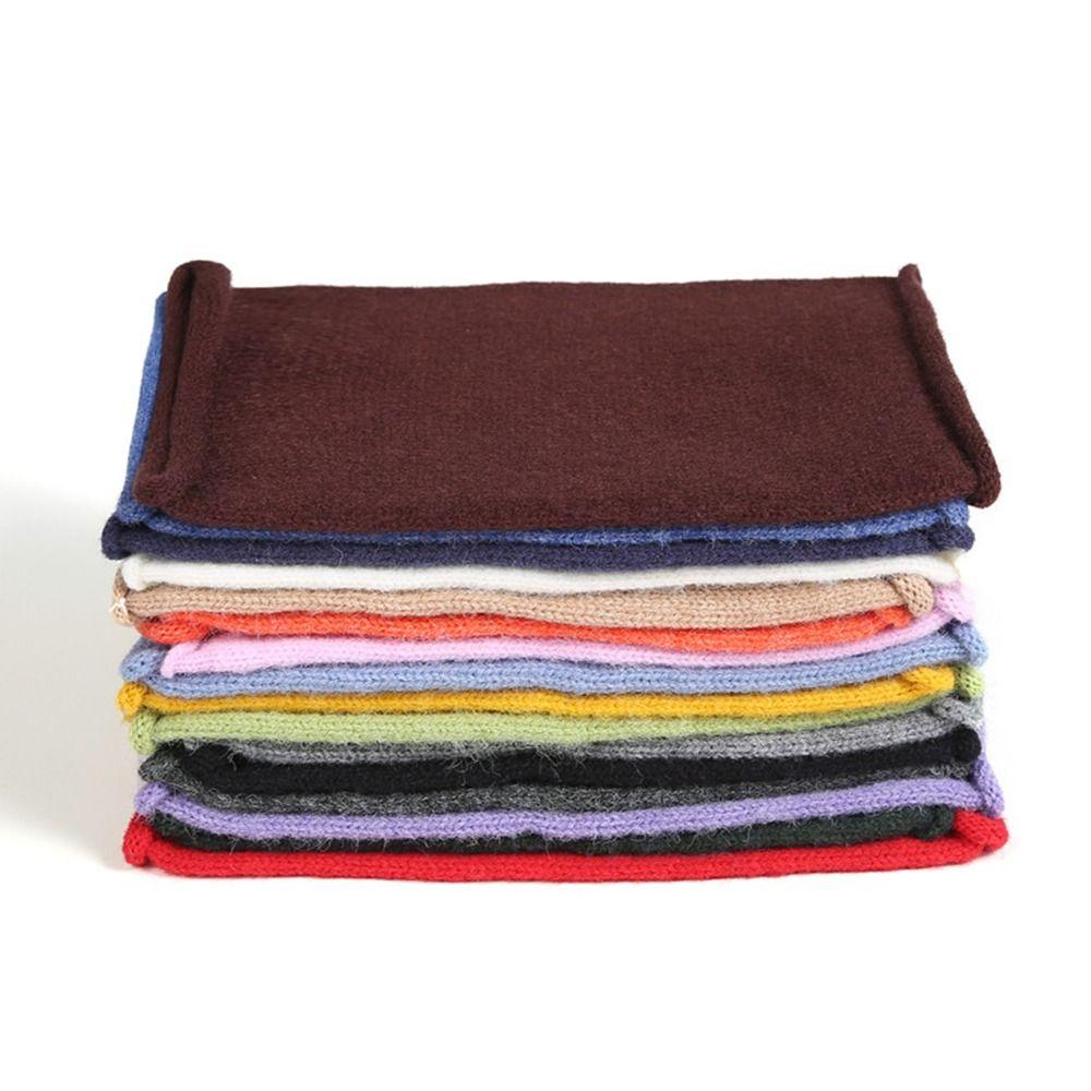 Knitted Sports Bandana Solid Color Neck Warmer Warm Neck Protection Cycling Scarf  Ski