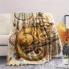 1 Peça Manta de Flanela com Estampa Tribal, Alta Qualidade, Confortável para Todas as Estações, Decoração de Casa, Calor e Conforto