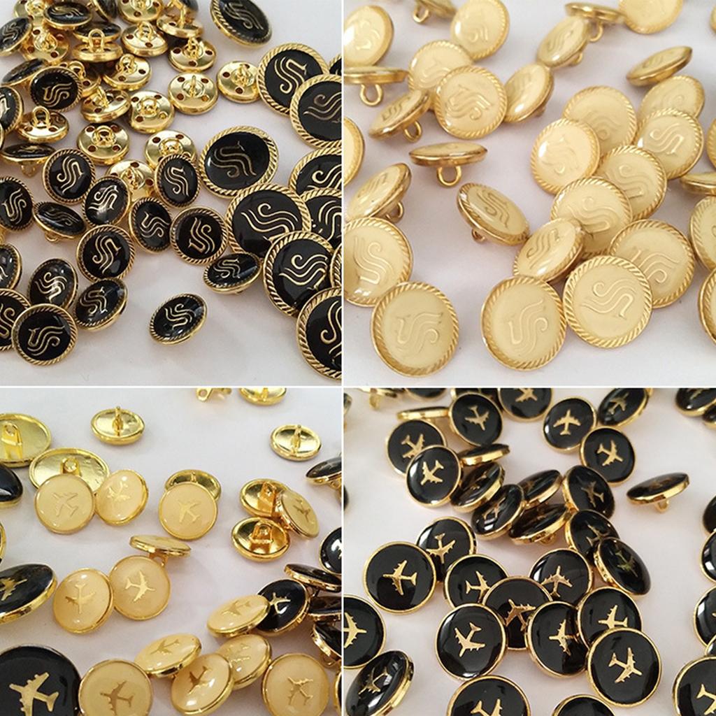 4 Pcs Alloy Buttons Uniform Buttons Dress Buttons Jackets Pants Buttons Sewing Buttons Craft Buttons for Uniforms