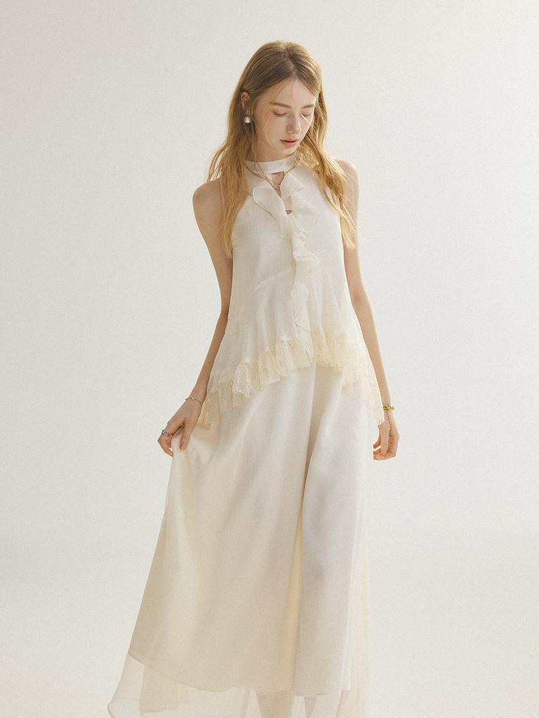 Sinseuden Ether Halterneck Long Dress