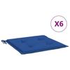 VidaXL Garden Chair Cushions 6 Pcs Royal Blue 50x50x3 Cm 314061