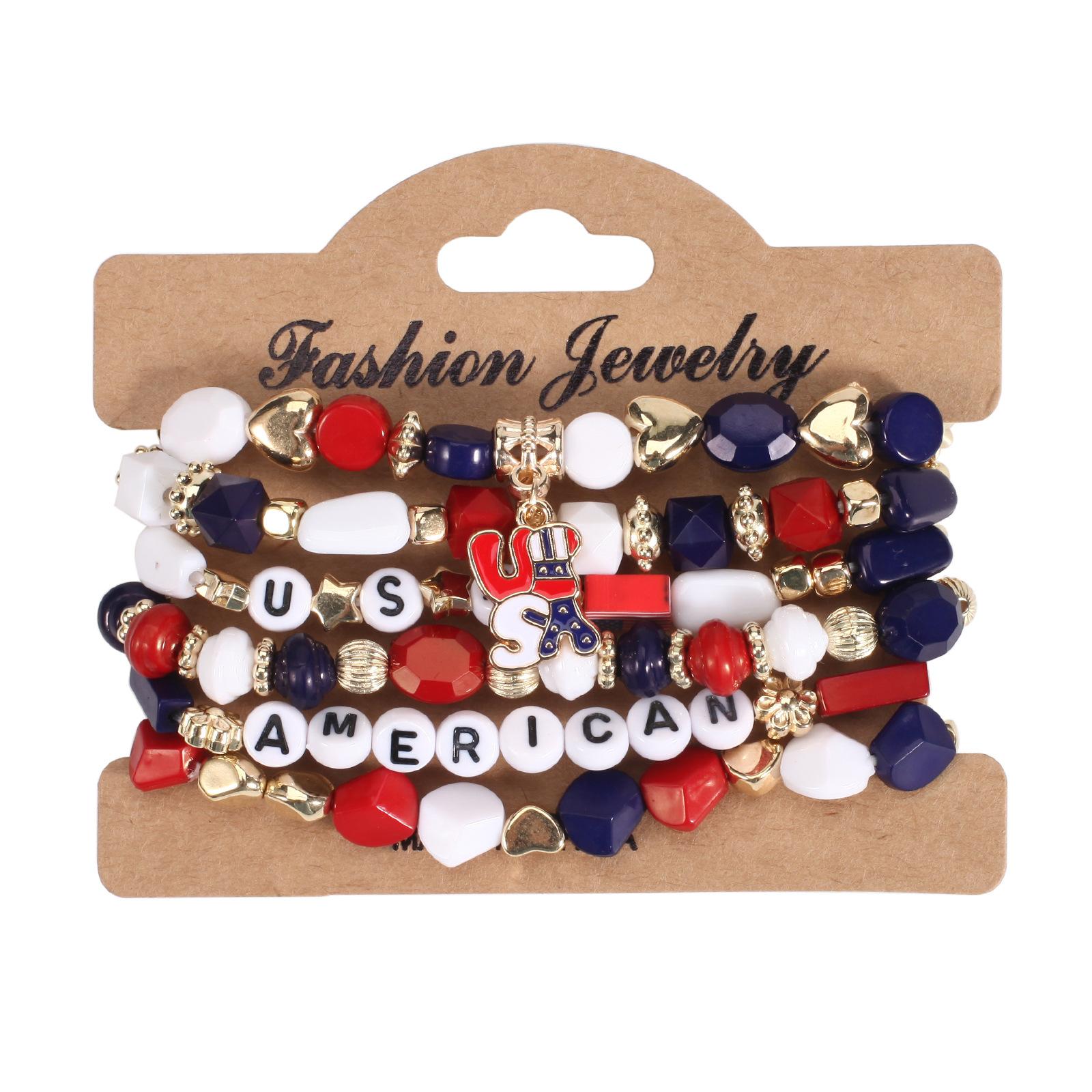 JYL TS Bracelet Bohemian Fringe  HAPPY Beads Ignites Joy Style 10 темный салатный