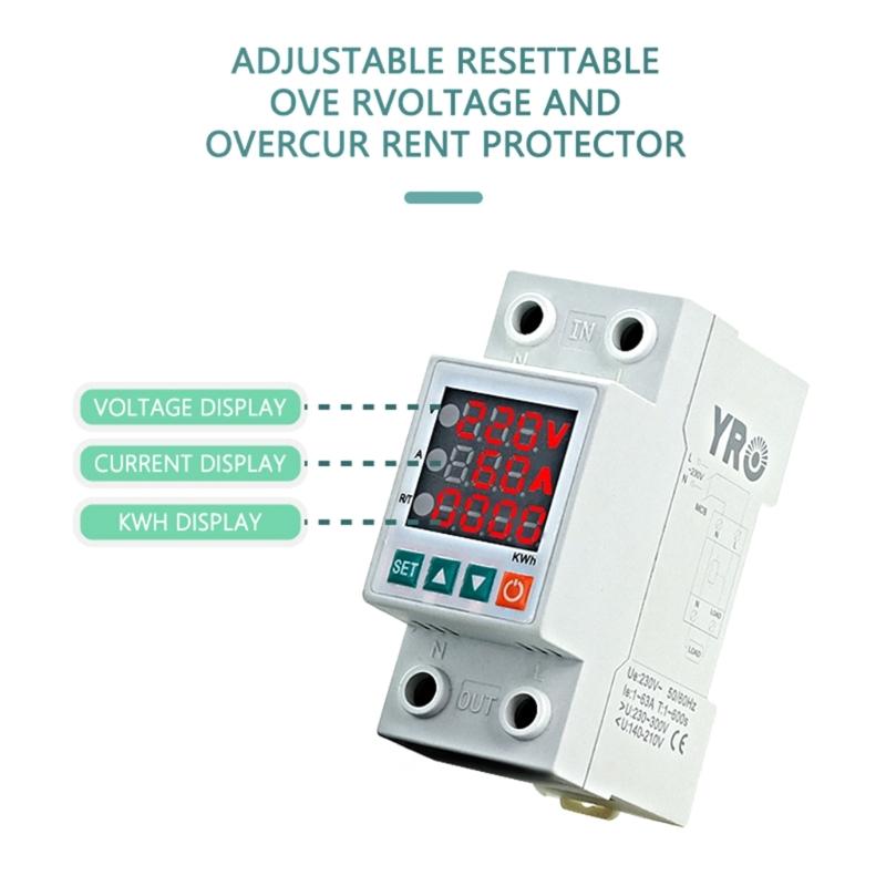 Upgraded Electricity Usage Monitor with Voltage Current Display Digital Power- Energy Tester Easy Wiring for Household