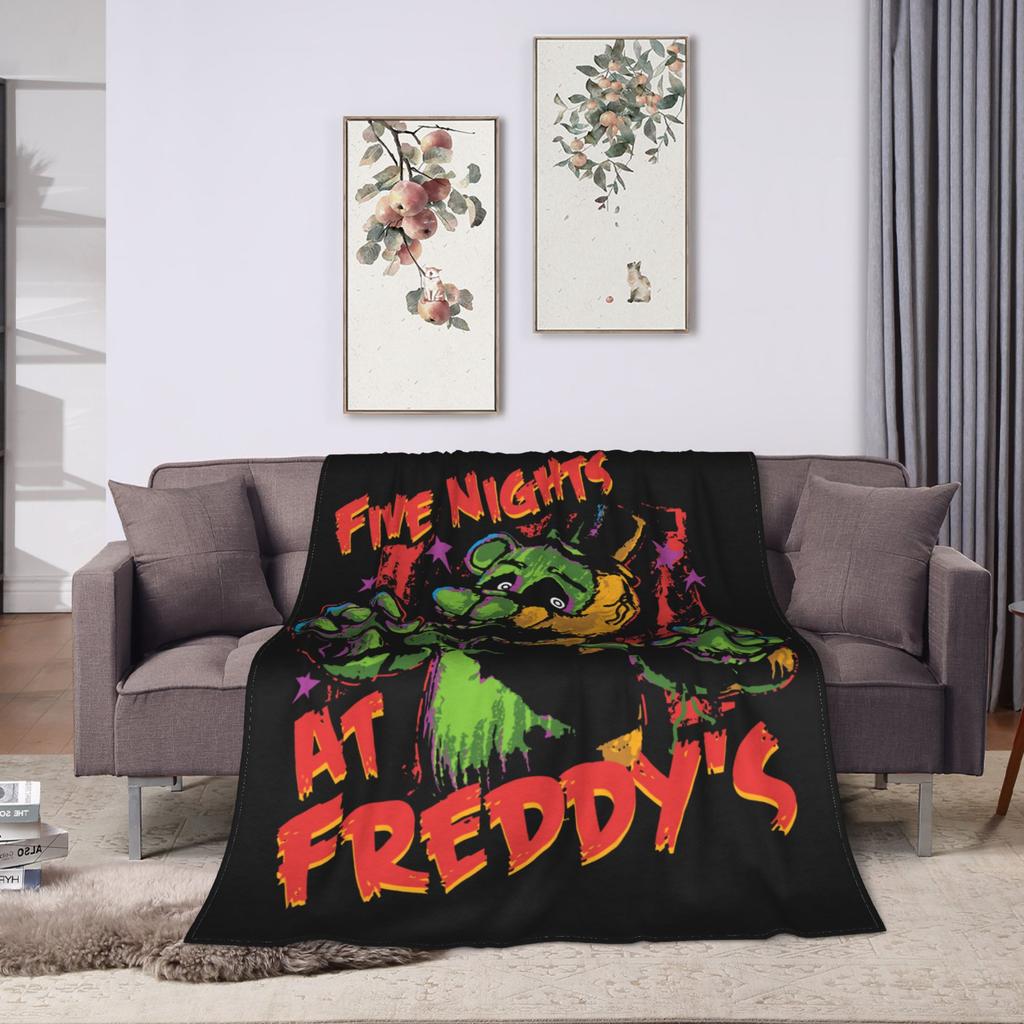 Bei Freddys Phantom Freddy Decken Fleece Herbst FNAF Spiel Atmungsaktiv Warm Überwürfe für Bettwäsche Schlafzimmer Bettwäsche Überwürfe